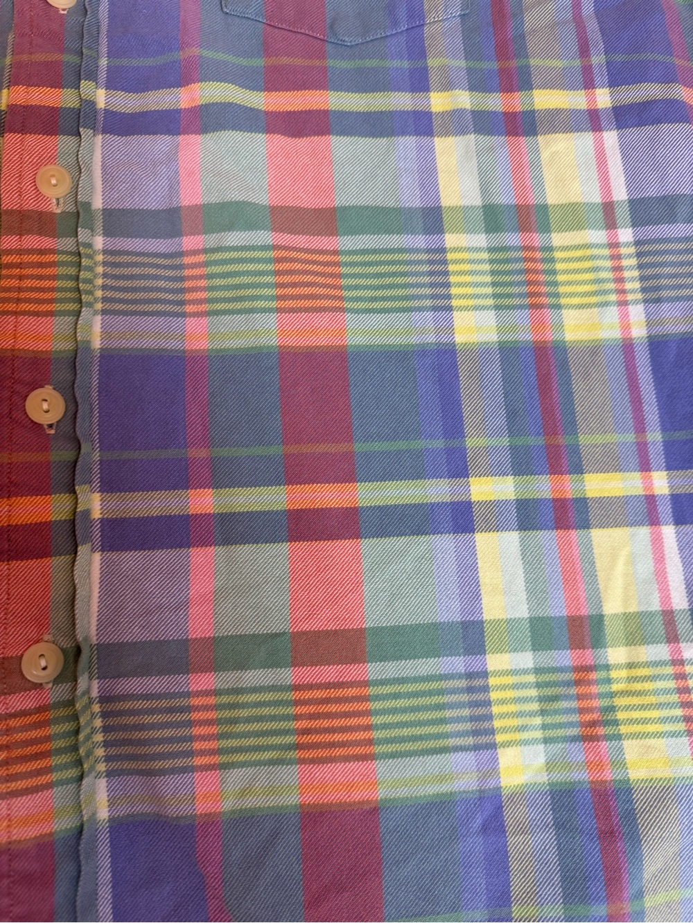 Ralph Lauren 90'sPastel Plaid Button-Down Shirt in Blue, Green, Pink, Yellow - Picture 11 of 11